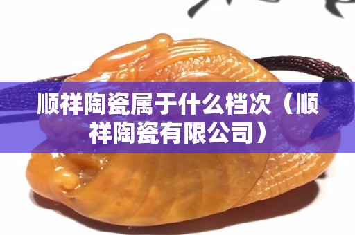 顺祥陶瓷属于什么档次（顺祥陶瓷有限公司）