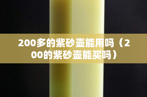 200多的紫砂壶能用吗（200的紫砂壶能买吗）