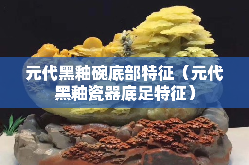 元代黑釉碗底部特征（元代黑釉瓷器底足特征）