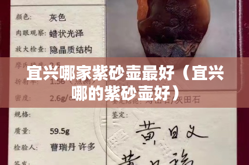 宜兴哪家紫砂壶最好（宜兴哪的紫砂壶好）