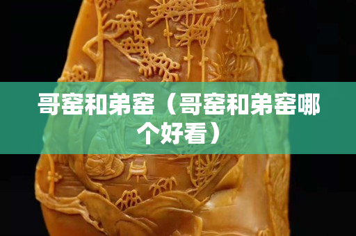 哥窑和弟窑（哥窑和弟窑哪个好看）
