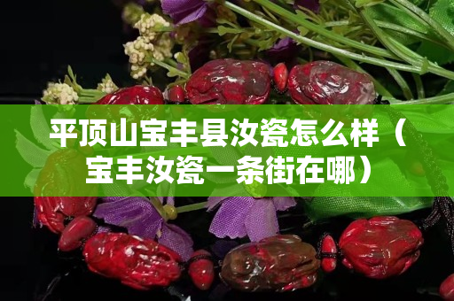 平顶山宝丰县汝瓷怎么样（宝丰汝瓷一条街在哪）