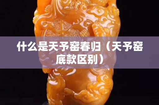 什么是天予窑春归（天予窑底款区别）
