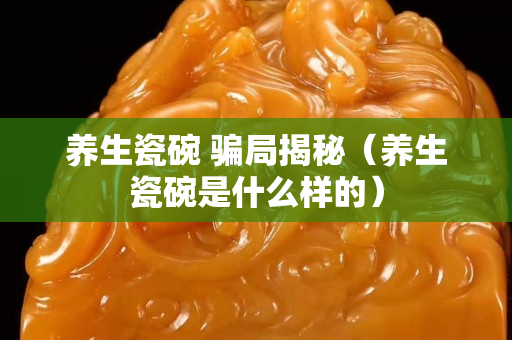 养生瓷碗 骗局揭秘（养生瓷碗是什么样的）