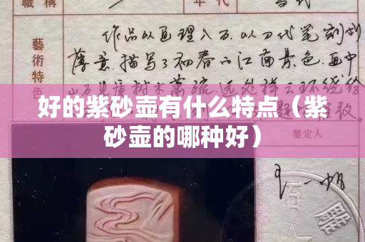 好的紫砂壶有什么特点（紫砂壶的哪种好）