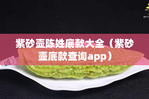 紫砂壶陈姓底款大全（紫砂壶底款查询app）