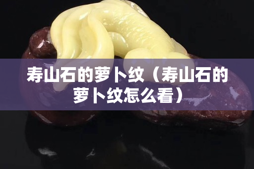 寿山石的萝卜纹（寿山石的萝卜纹怎么看）