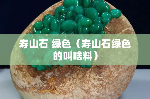 寿山石 绿色（寿山石绿色的叫啥料）