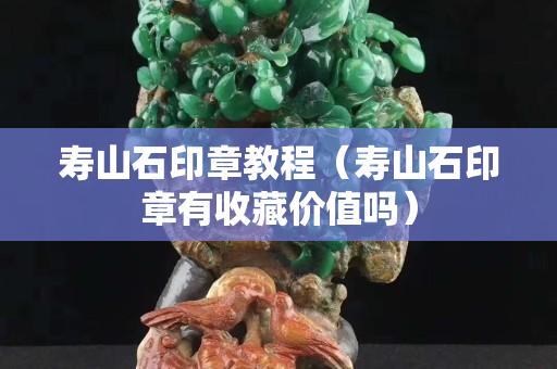 寿山石印章教程（寿山石印章有收藏价值吗）