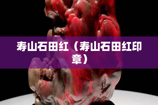 寿山石田红（寿山石田红印章）