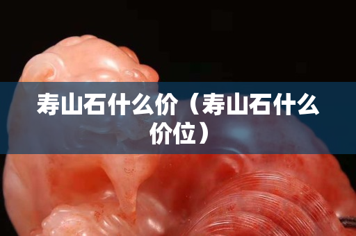 寿山石什么价（寿山石什么价位）