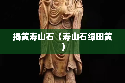 揭黄寿山石（寿山石绿田黄）