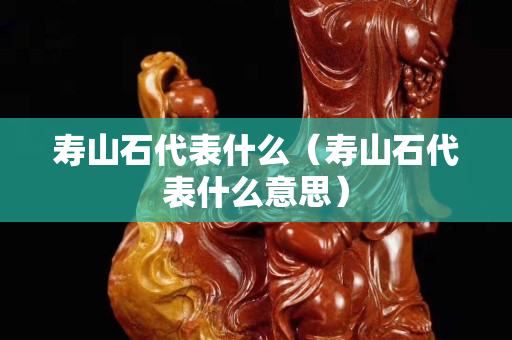 寿山石代表什么（寿山石代表什么意思）