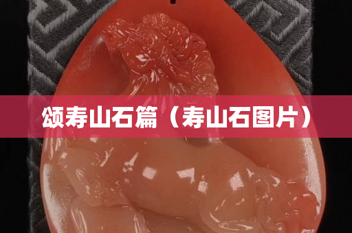 颂寿山石篇（寿山石图片）