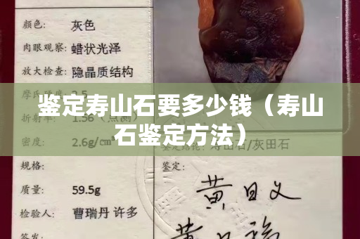 鉴定寿山石要多少钱（寿山石鉴定方法）