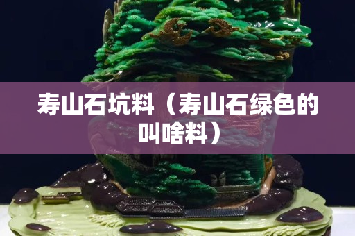 寿山石坑料（寿山石绿色的叫啥料）