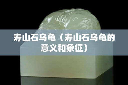 寿山石乌龟（寿山石乌龟的意义和象征）