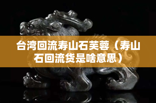 台湾回流寿山石芙蓉（寿山石回流货是啥意思）