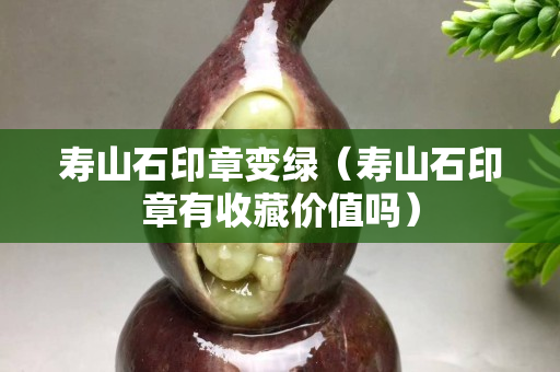 寿山石印章变绿（寿山石印章有收藏价值吗）