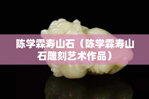陈学霖寿山石（陈学霖寿山石雕刻艺术作品）