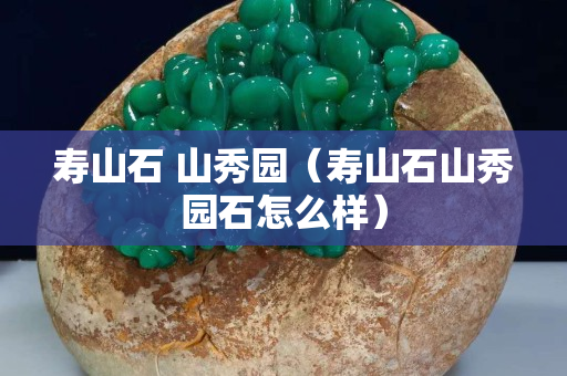 寿山石 山秀园（寿山石山秀园石怎么样）