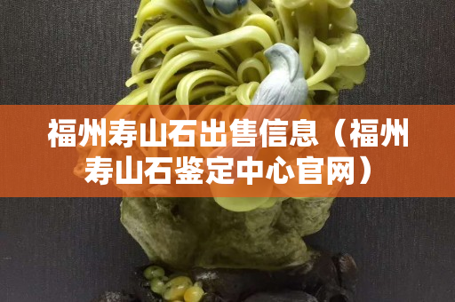 福州寿山石出售信息（福州寿山石鉴定中心官网）