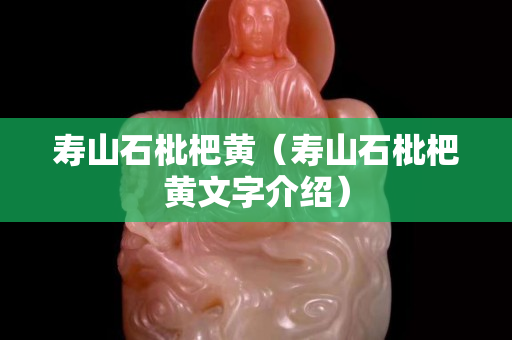 寿山石枇杷黄（寿山石枇杷黄文字介绍）