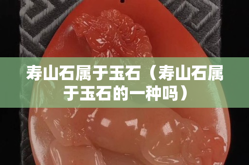 寿山石属于玉石（寿山石属于玉石的一种吗）