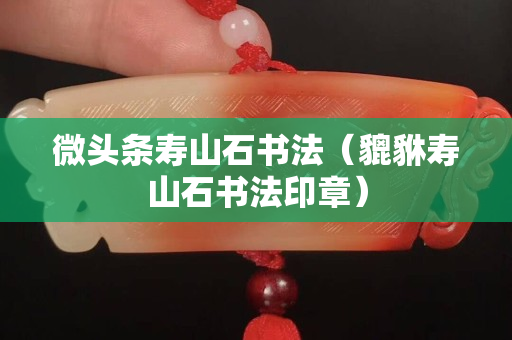 微头条寿山石书法（貔貅寿山石书法印章）