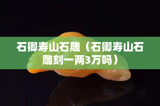 石卿寿山石雕（石卿寿山石雕刻一两3万吗）