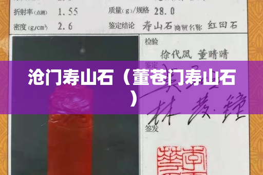 沧门寿山石（董苍门寿山石）
