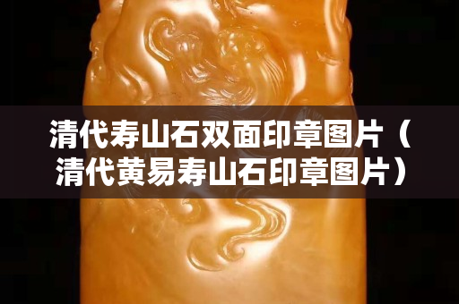 清代寿山石双面印章图片（清代黄易寿山石印章图片）