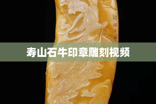 寿山石牛印章雕刻视频