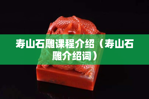 寿山石雕课程介绍（寿山石雕介绍词）