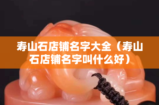 寿山石店铺名字大全（寿山石店铺名字叫什么好）