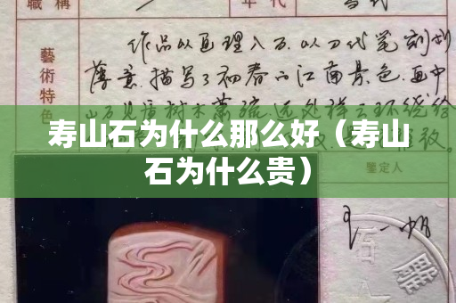 寿山石为什么那么好（寿山石为什么贵）