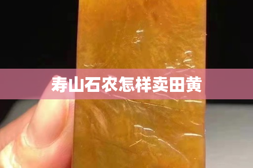 寿山石农怎样卖田黄