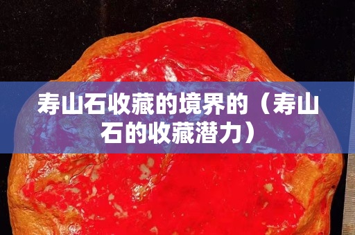 寿山石收藏的境界的（寿山石的收藏潜力）