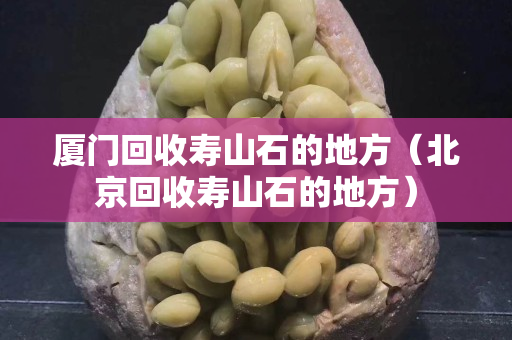 厦门回收寿山石的地方（北京回收寿山石的地方）