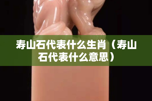 寿山石代表什么生肖（寿山石代表什么意思）