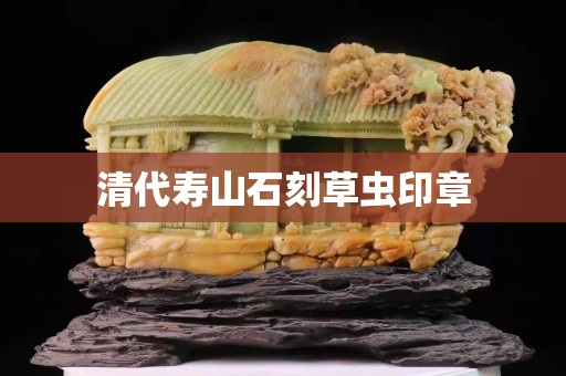 清代寿山石刻草虫印章