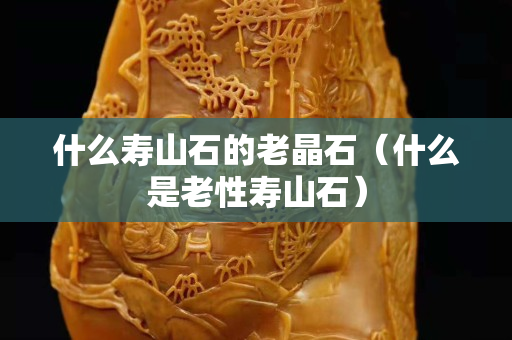 什么寿山石的老晶石（什么是老性寿山石）