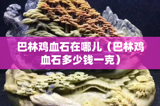 巴林鸡血石在哪儿（巴林鸡血石多少钱一克）