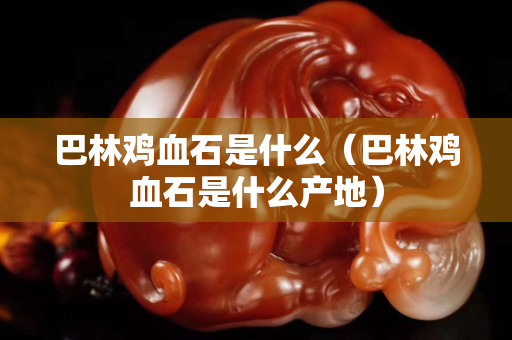 巴林鸡血石是什么（巴林鸡血石是什么产地）