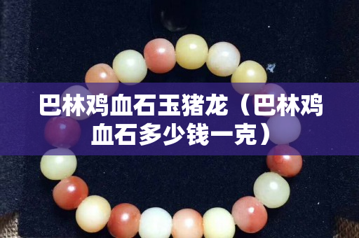 巴林鸡血石玉猪龙（巴林鸡血石多少钱一克）