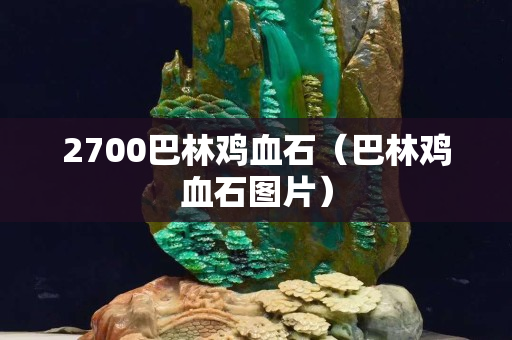 2700巴林鸡血石（巴林鸡血石图片）