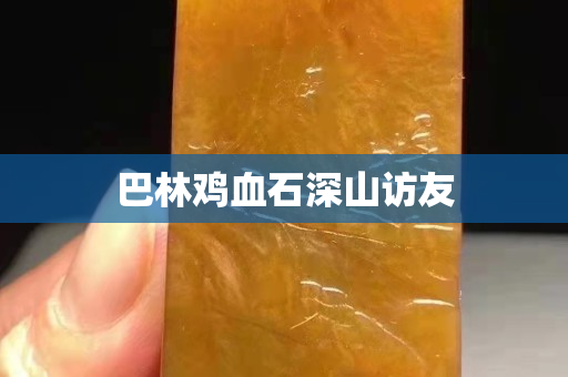 巴林鸡血石深山访友