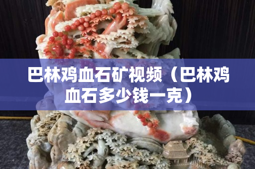 巴林鸡血石矿视频（巴林鸡血石多少钱一克）