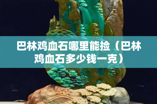 巴林鸡血石哪里能捡（巴林鸡血石多少钱一克）