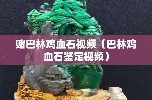 赌巴林鸡血石视频（巴林鸡血石鉴定视频）